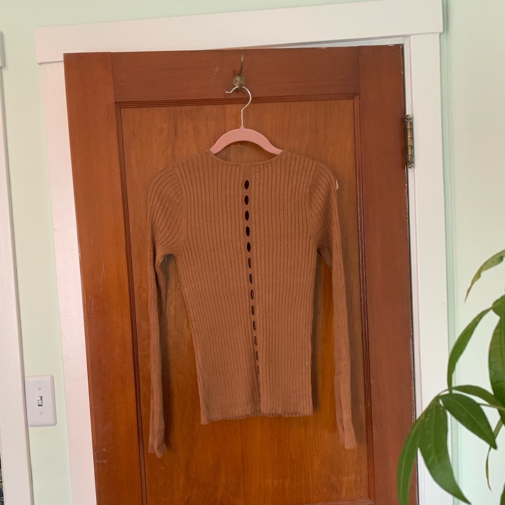 Express chestnut brown long sleeved sweater - Picture 15 of 15